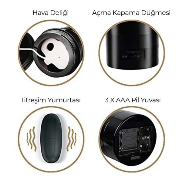 Mastero Titreşimli Suni Vajina Mastürbatör - Görsel 3