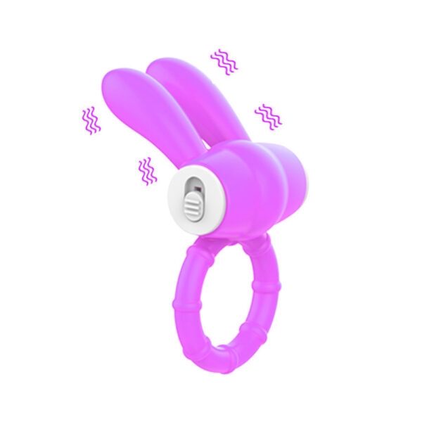 Penix Tavşan Kulaklı Titreşimli Penis Halkası - Görsel 3