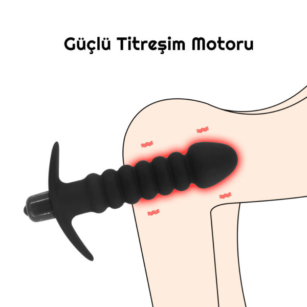 Backpart Titreşimli Boğumlu Çapalı Anal Tıkaç - Görsel 3