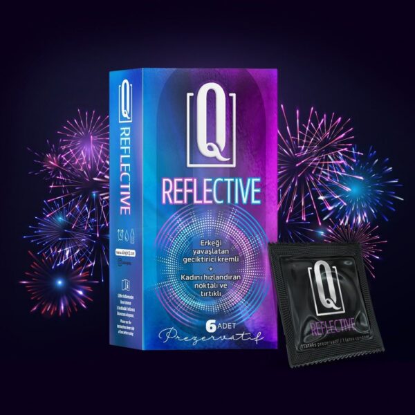Q Reflective 6'lı Geciktiricili ve Tırtıklı Prezervatif - Görsel 2