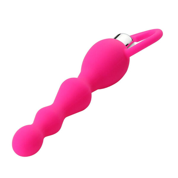 Backpart Titreşimli Boğumlu Halkalı Anal Tıkaç - Pembe - Görsel 3