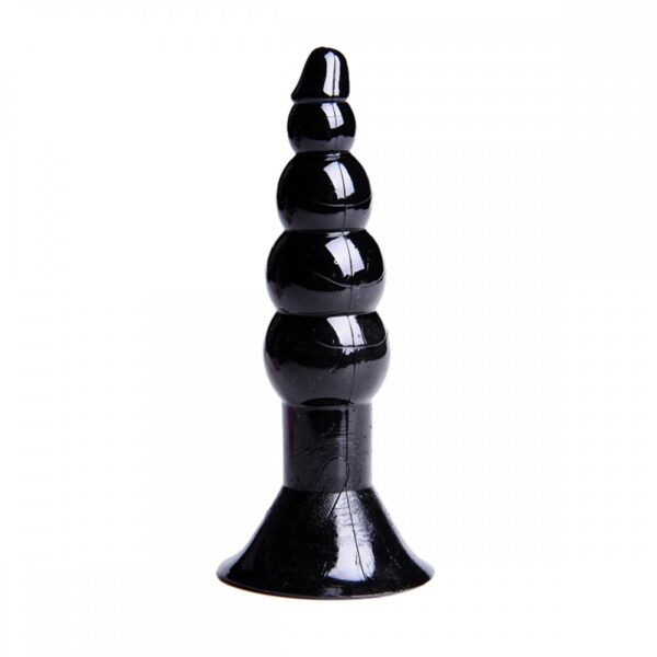 Backpart Boğumlu Vantuzlu 11.5cm Anal Tıkaç - Siyah