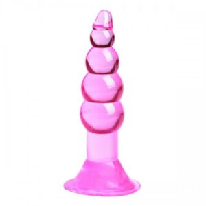 Backpart Boğumlu Vantuzlu 11.5cm Anal Tıkaç - Pembe