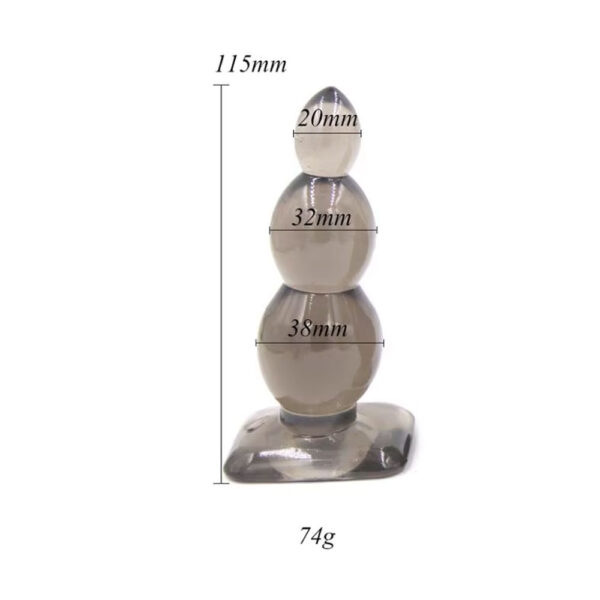 Backpart Yumuşak Silikon Anal Tıkaç 12cm Siyah - Görsel 2