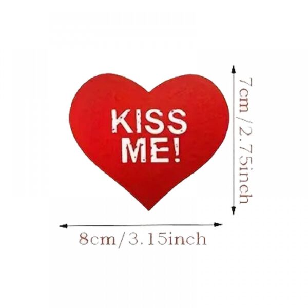Fetilux Kiss Me Kalp Göğüs Ucu Kapama Çıkartması - Kırmızı - Görsel 3