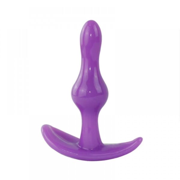 Backpart 2 Boğumlu Silikon Anal Tıkaç - Mor