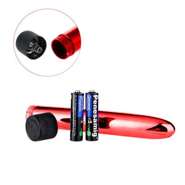 Vibex Metalik Mermi Vibratör - Kırmızı - Görsel 3